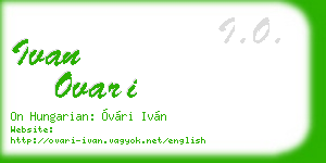 ivan ovari business card